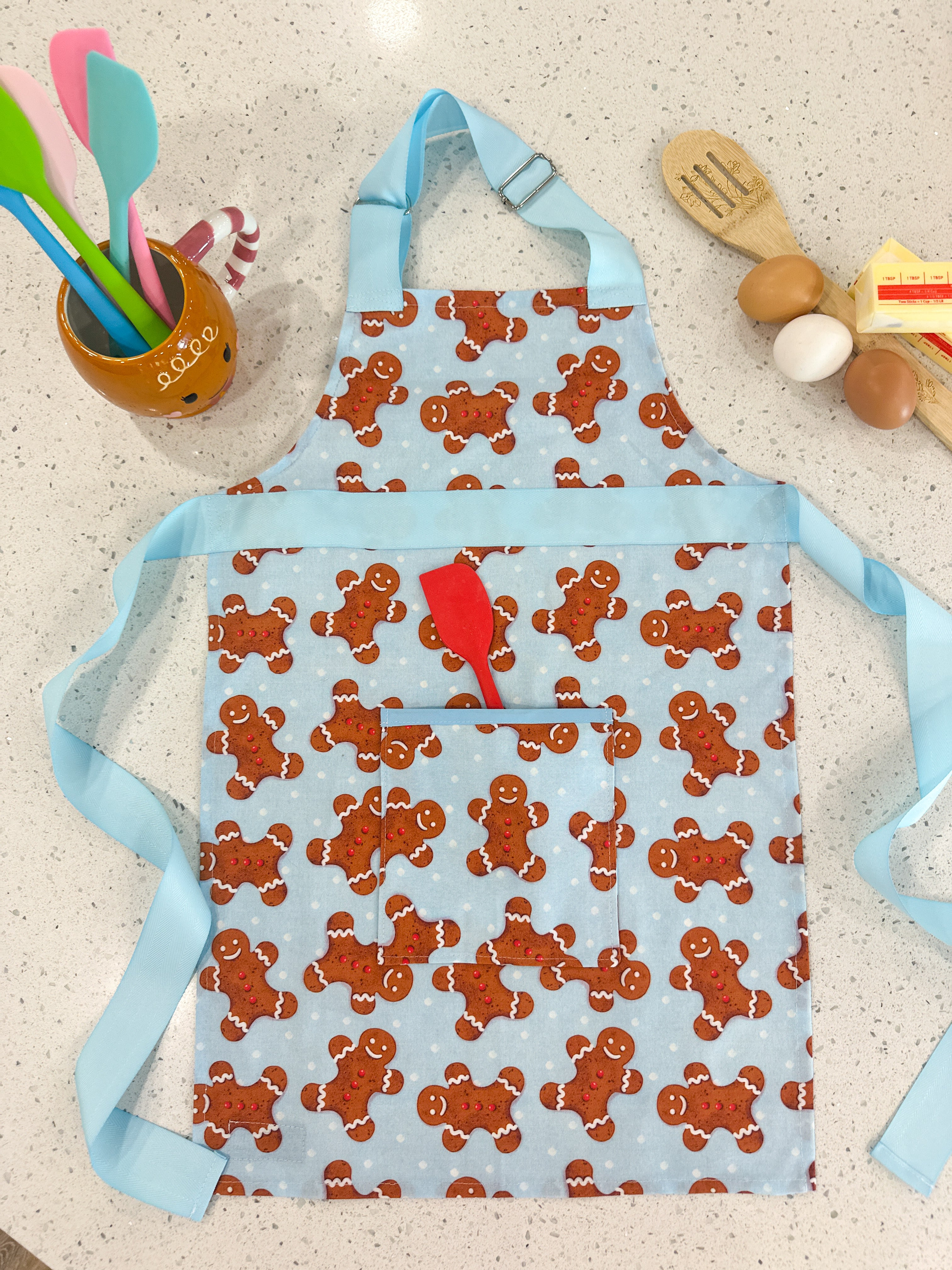 Frosted Gingerbread Apron — Kids