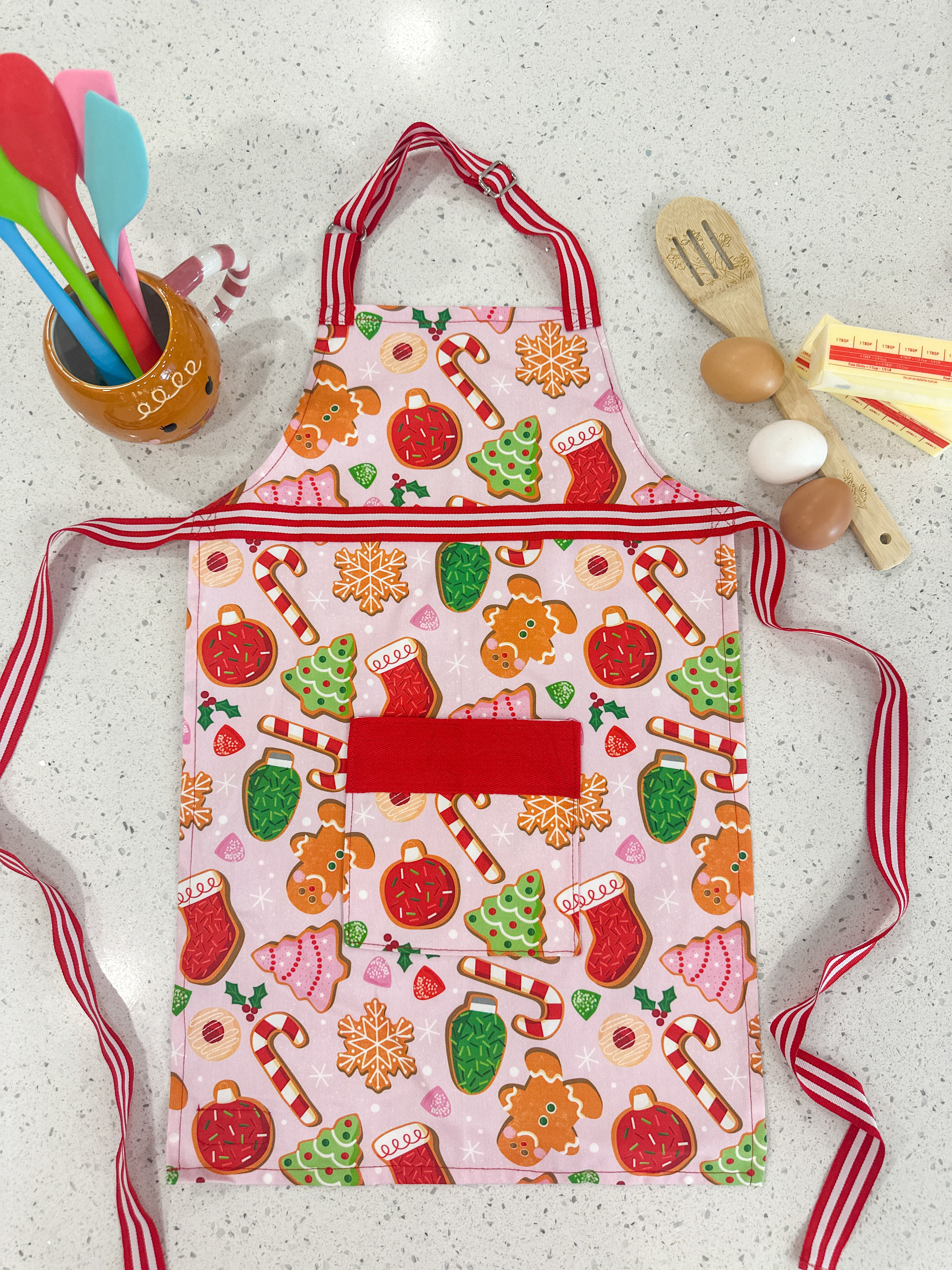 Mrs. Claus Cookie Apron - Kids