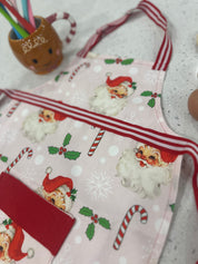 Retro Santa Sprinkle Apron - Kids