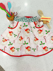 Retro Santa Twirl Apron - Adult (Half Apron)